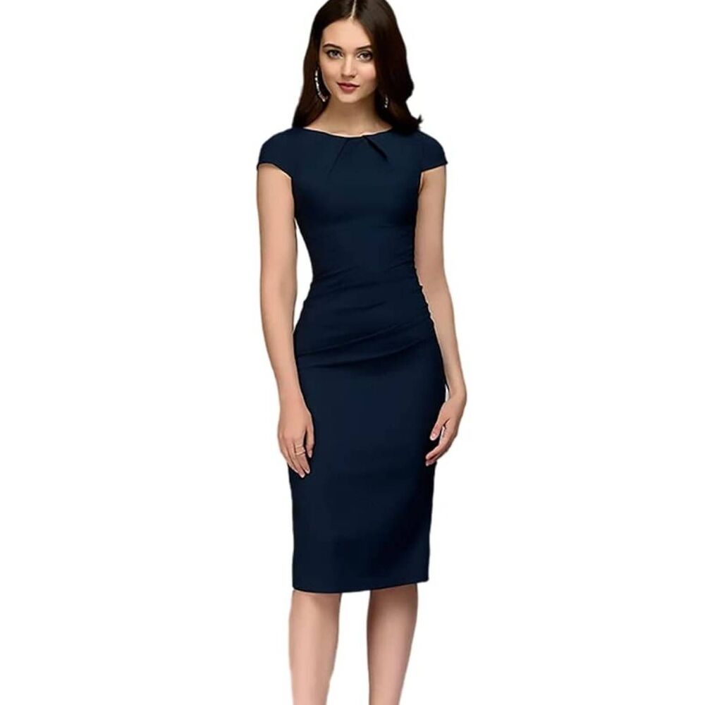 Navy Blue Women's Business Work Dress Size Large